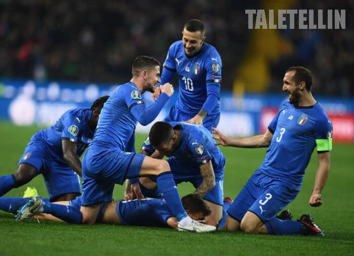 ทีมเกิดใหม่ Roberto Mancini เปลี่ยนอิตาลี ยูโร 2020 ขณะที่อิตาลีเห็นช่วงเวลาปิดท้ายของการชนะเวลส์ 1-0 ของพวกเขา กลุ่มเจ้าบ้าน 